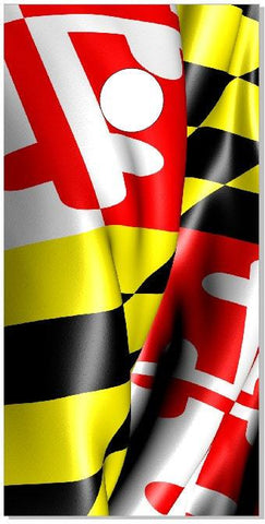 Maryland Flag Wavy Cornhole Boards