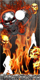 Gear Head Skull Flames Cornhole Boards