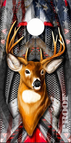 American Flag Deer Hunter Armor Cornhole Boards