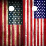 American Flag Flat wood Cornhole Boards