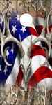 American Deer Oblit Skull Camo Cornhole Boards